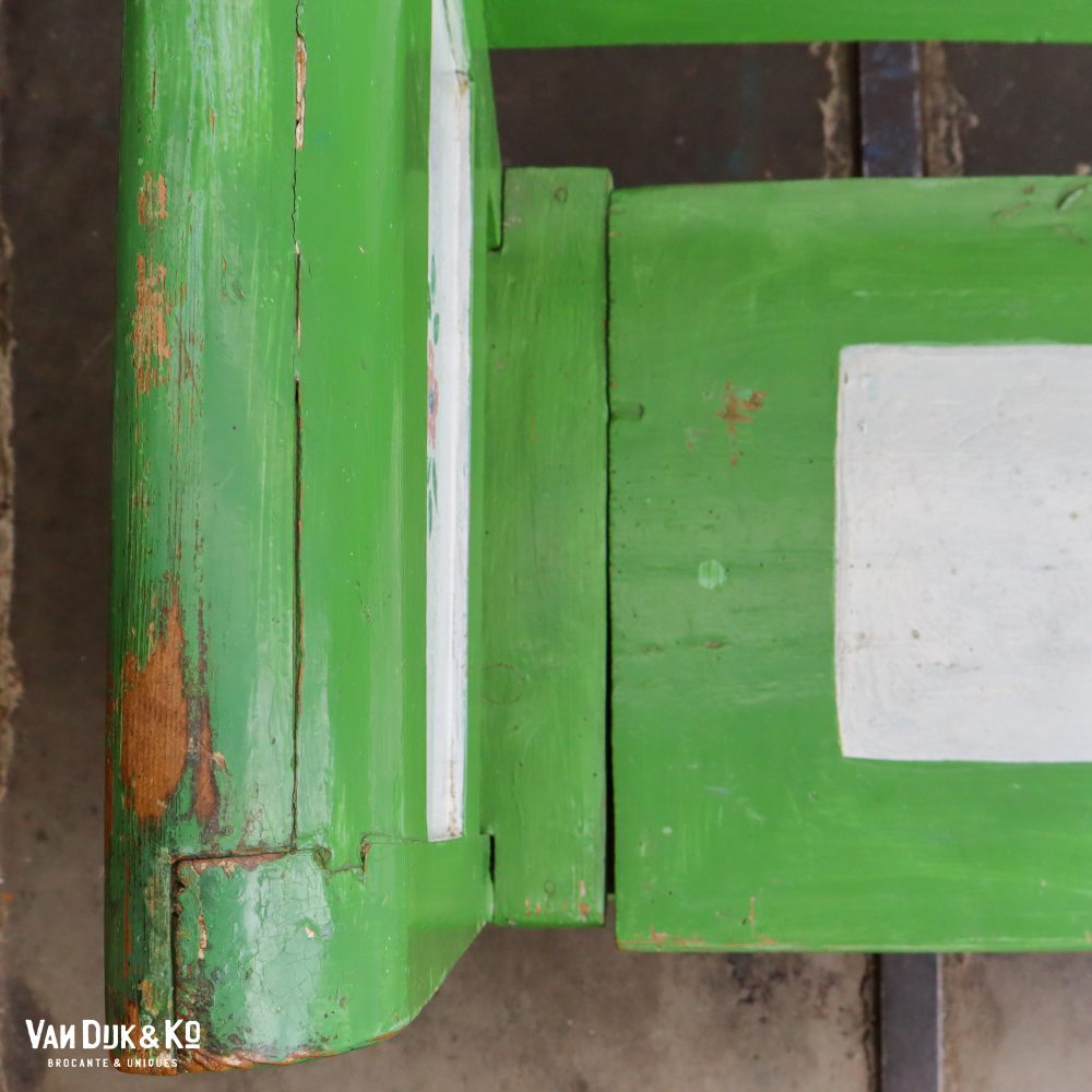 Beschilderde groene klepbank - Afbeelding 9
