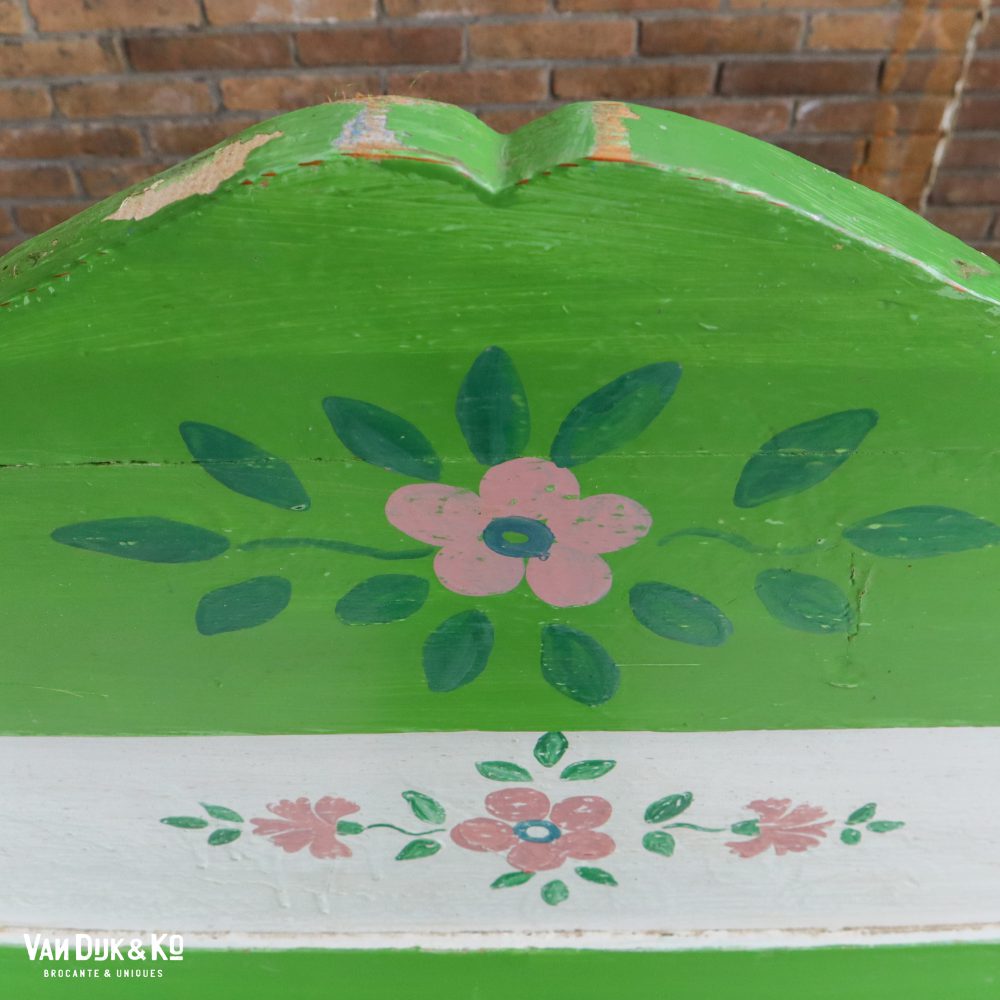 Beschilderde groene klepbank - Afbeelding 6