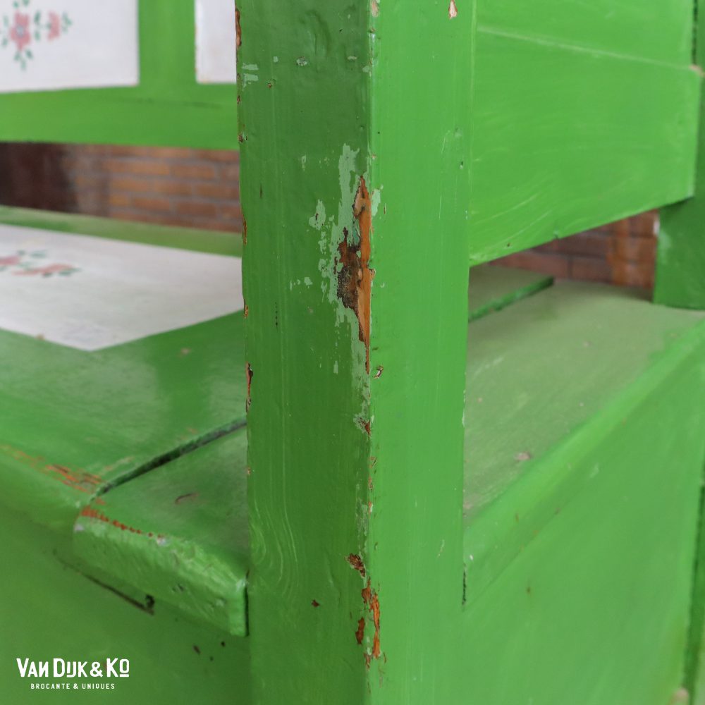 Beschilderde groene klepbank - Afbeelding 4