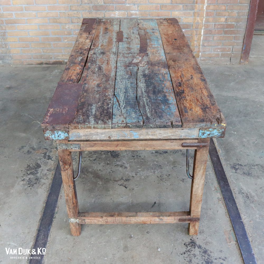 Lage brocante werktafel - Afbeelding 3