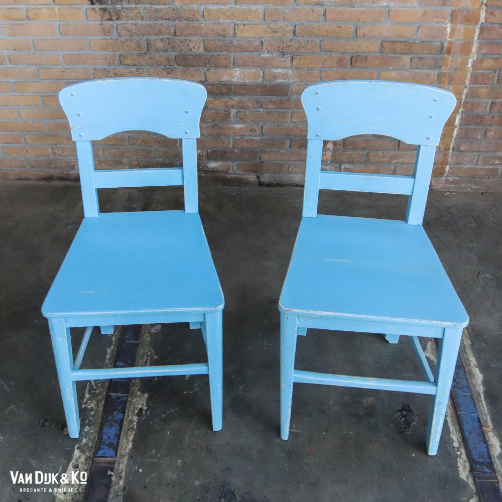 Houten brocante stoelen - Afbeelding 2