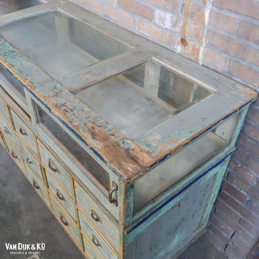 Vintage toonbank met lades - Afbeelding 6