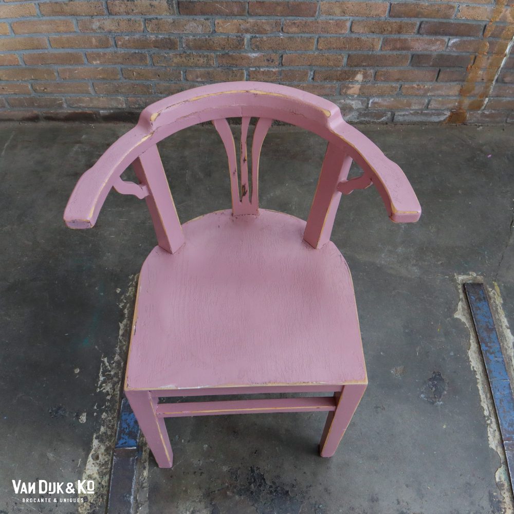 Brocante roze stoelen - Afbeelding 5