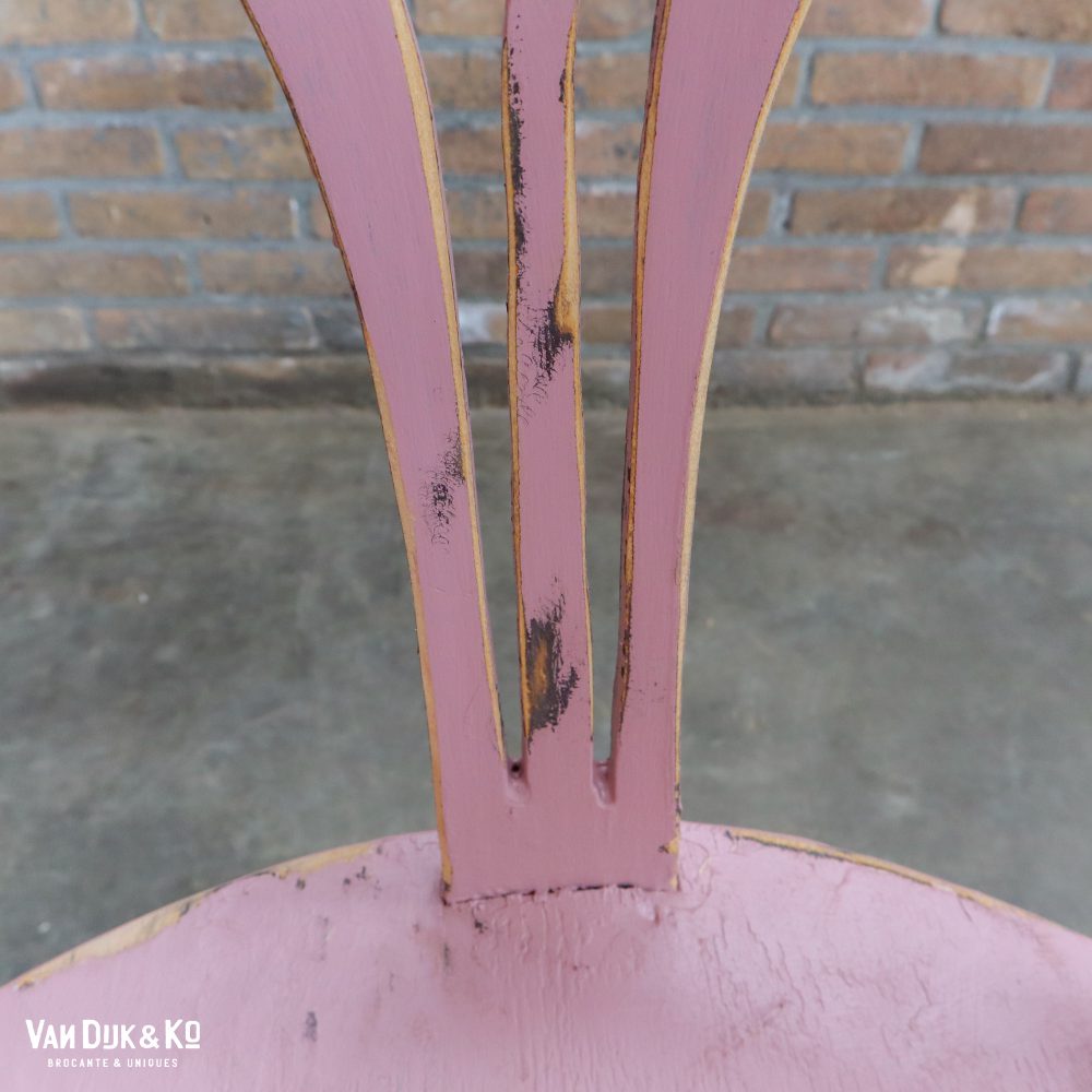 Brocante roze stoelen - Afbeelding 7