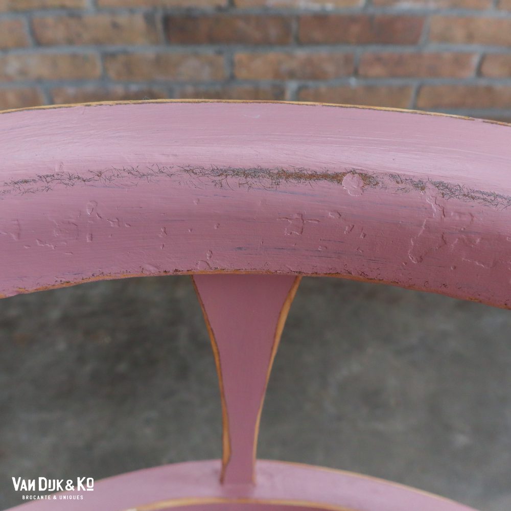 Brocante roze stoel - Afbeelding 6