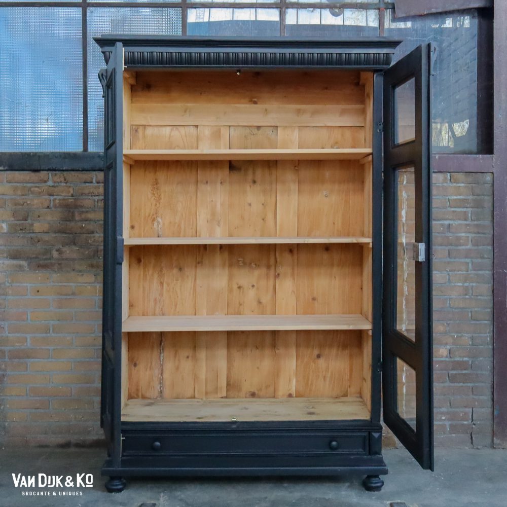 Zwarte vitrinekast - Afbeelding 3