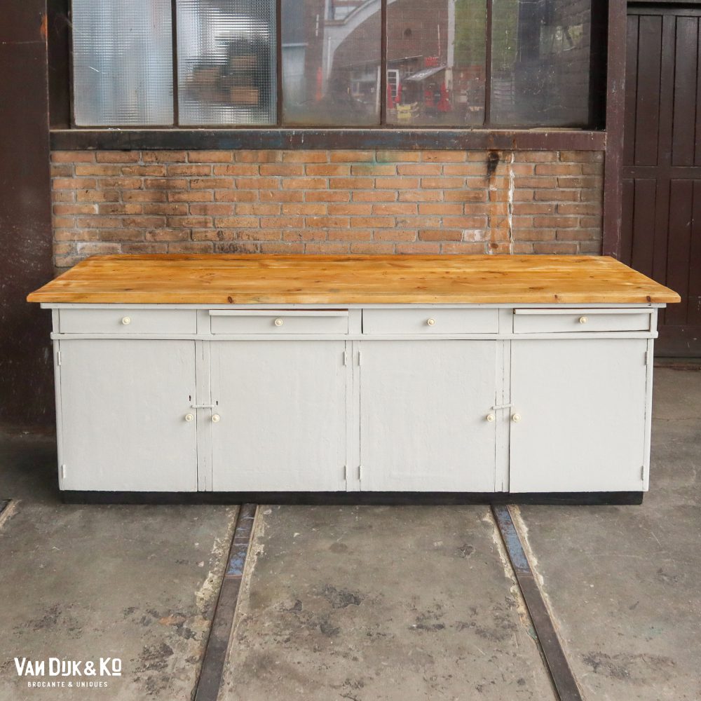 Houten werktafel met opzetstuk - Afbeelding 3