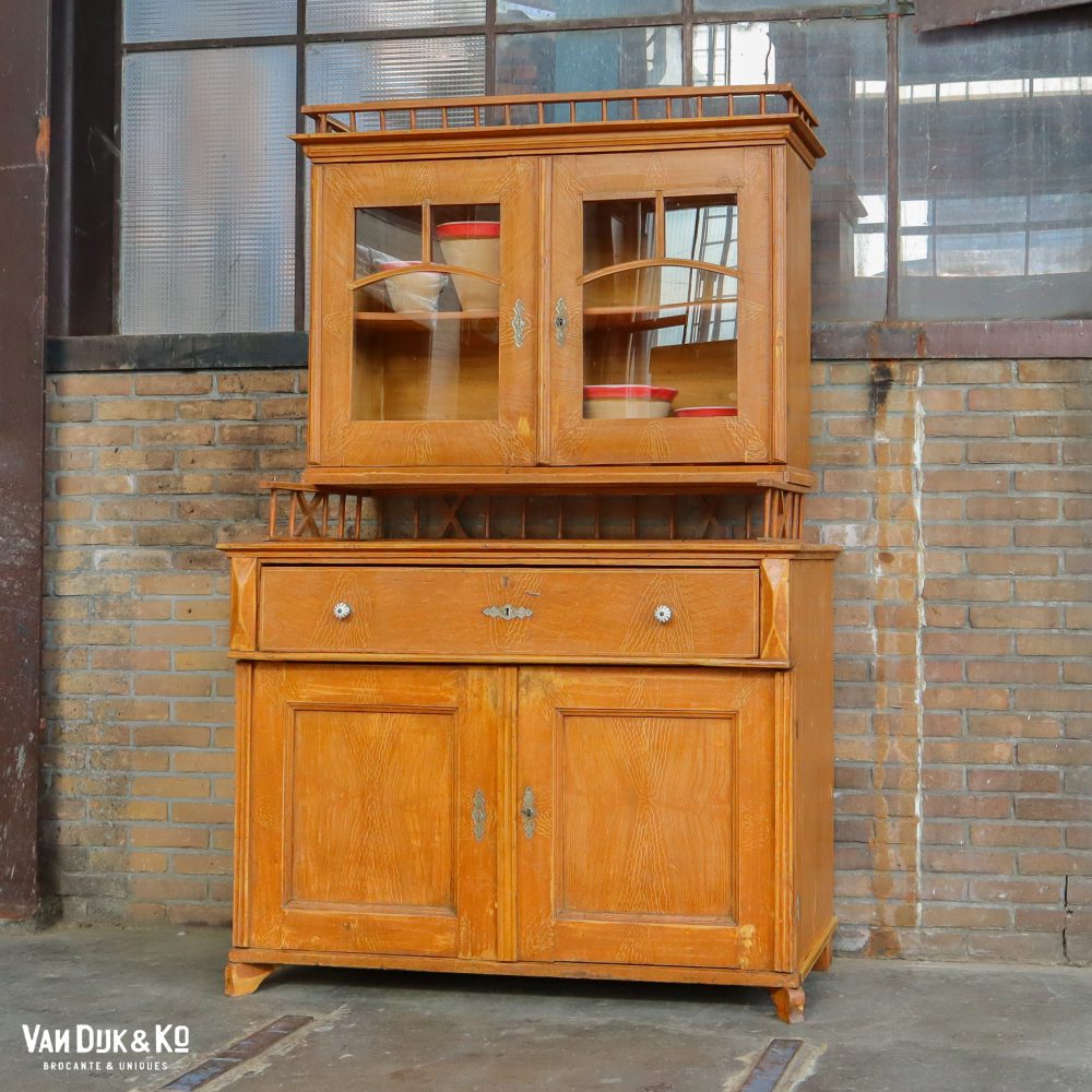 Bruine brocante buffetkast - Afbeelding 2
