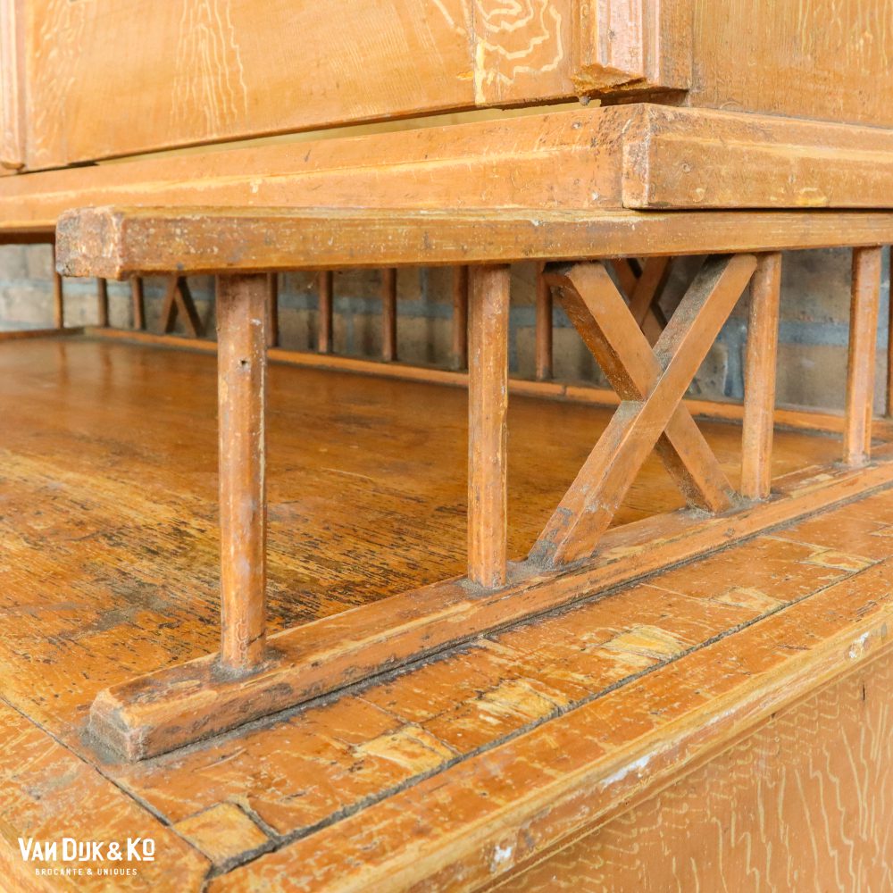 Bruine brocante buffetkast - Afbeelding 6