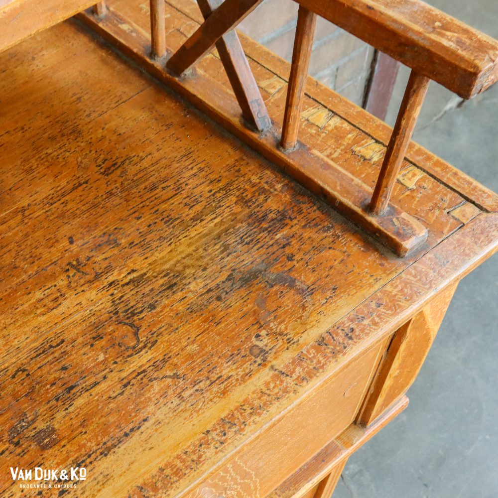 Bruine brocante buffetkast - Afbeelding 7