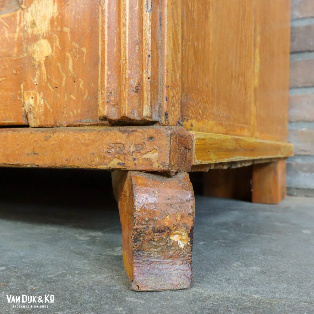 Bruine brocante buffetkast - Afbeelding 13