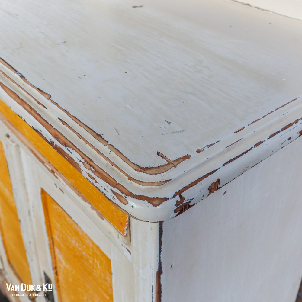 Brocante onderkast met spiegel - Afbeelding 5