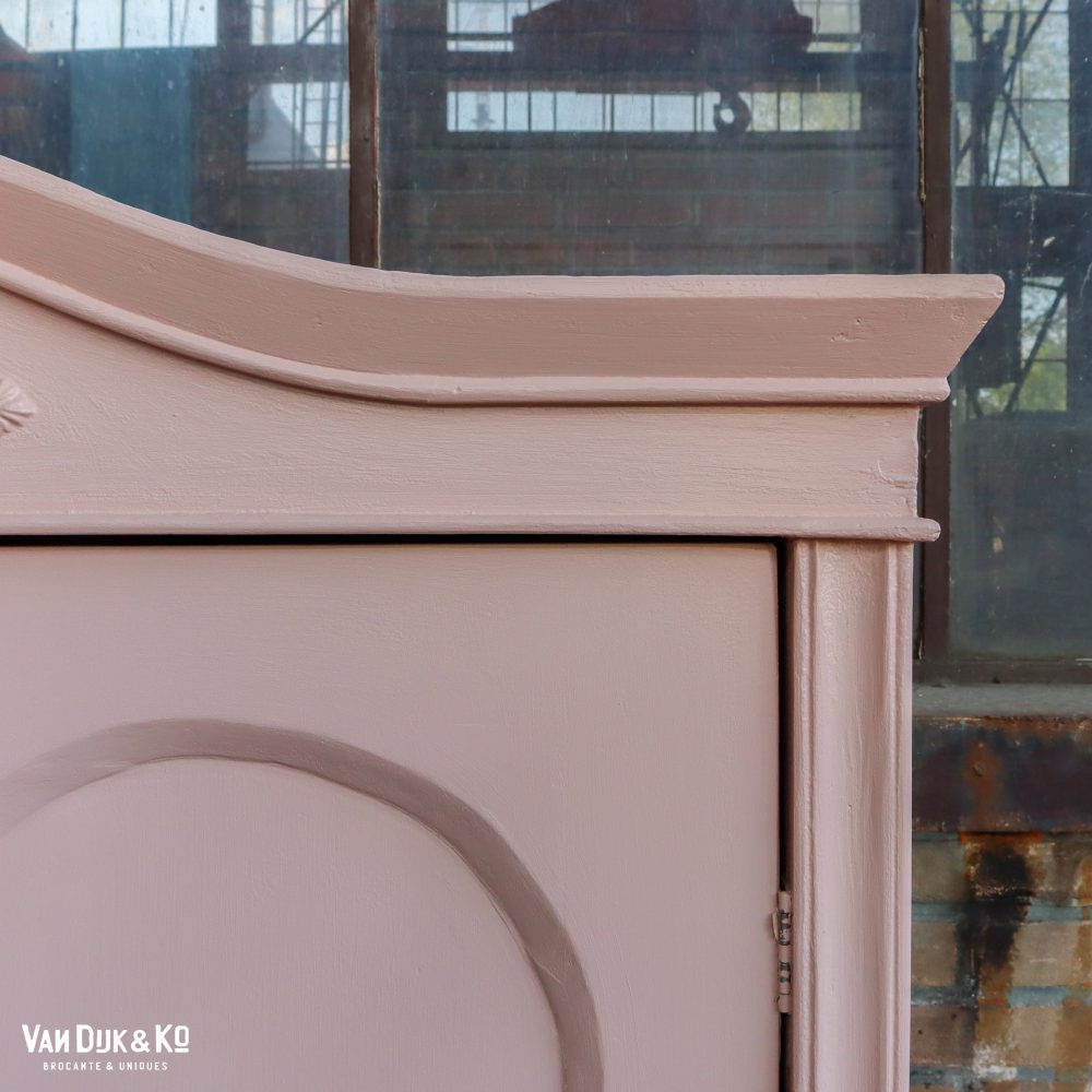 Brocante roze linnenkast - Afbeelding 5