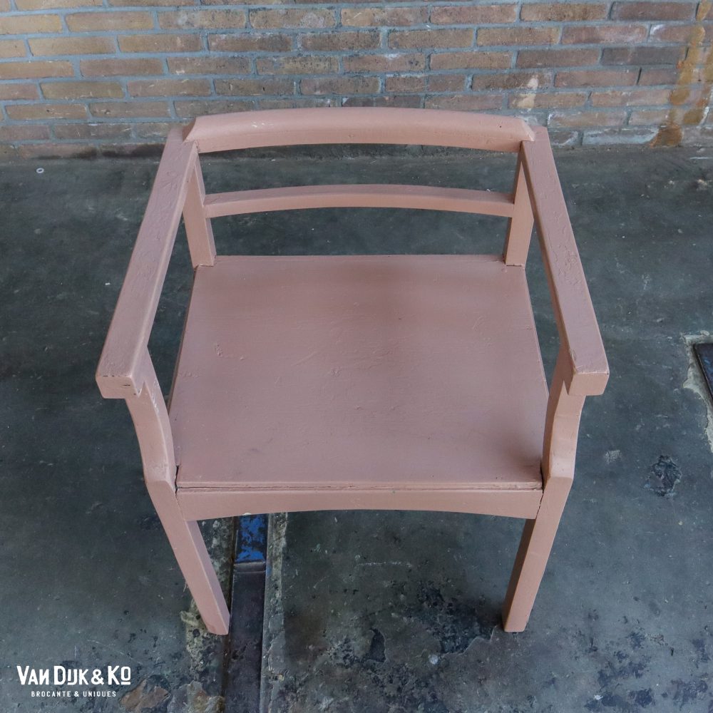 Brocante roze stoel - Afbeelding 2