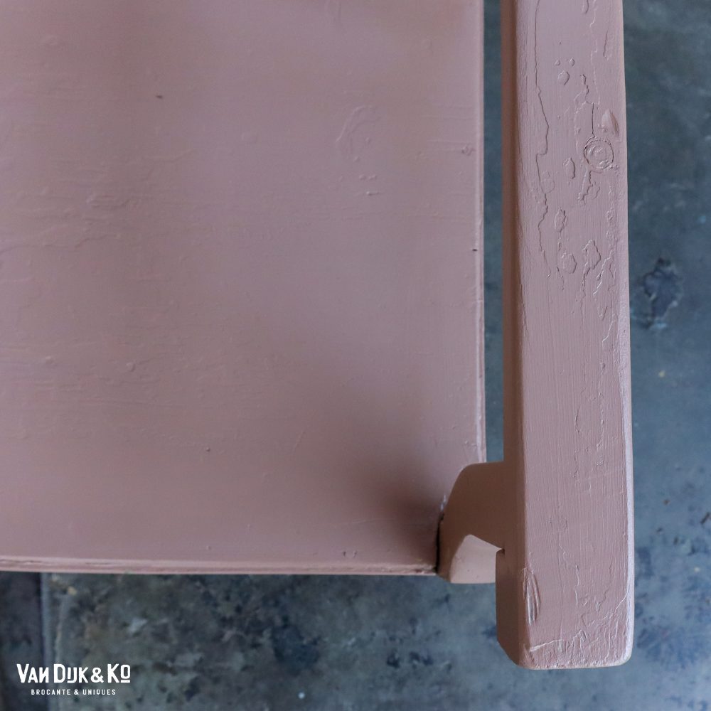 Brocante roze stoel - Afbeelding 7