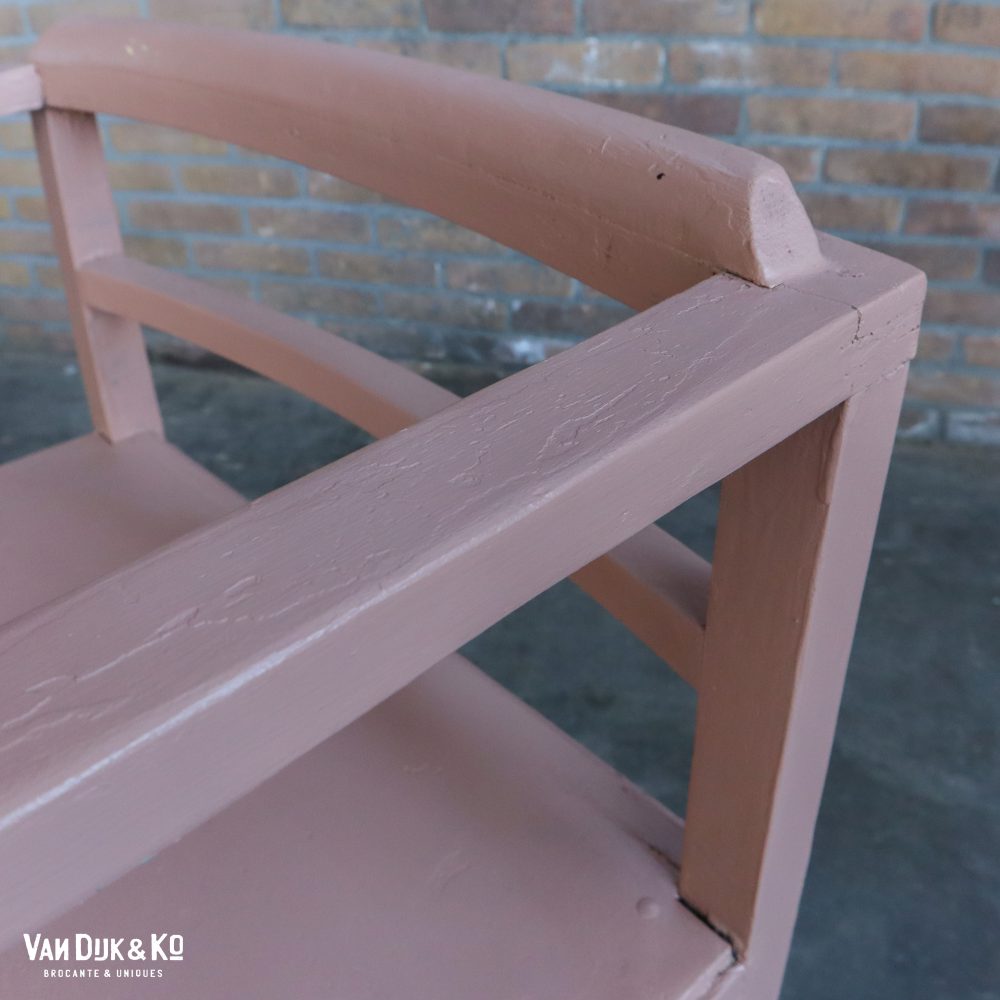 Brocante roze stoel - Afbeelding 5