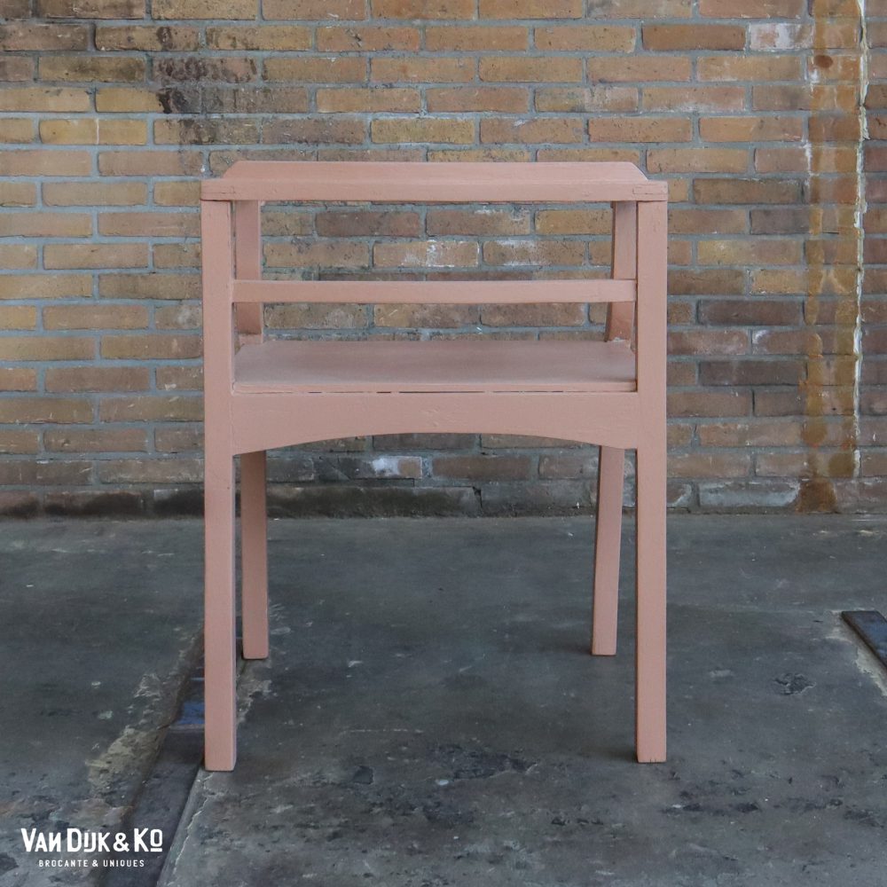 Brocante roze stoel - Afbeelding 4