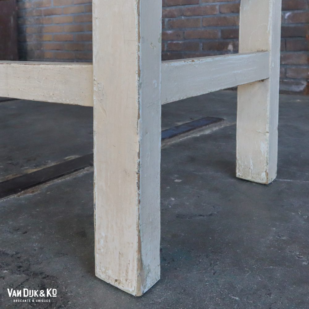 Brocante houten bank - Afbeelding 7