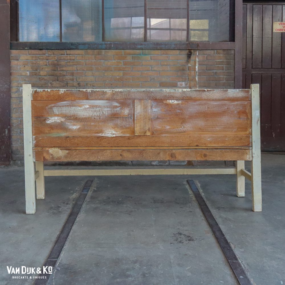 Brocante houten bank - Afbeelding 9