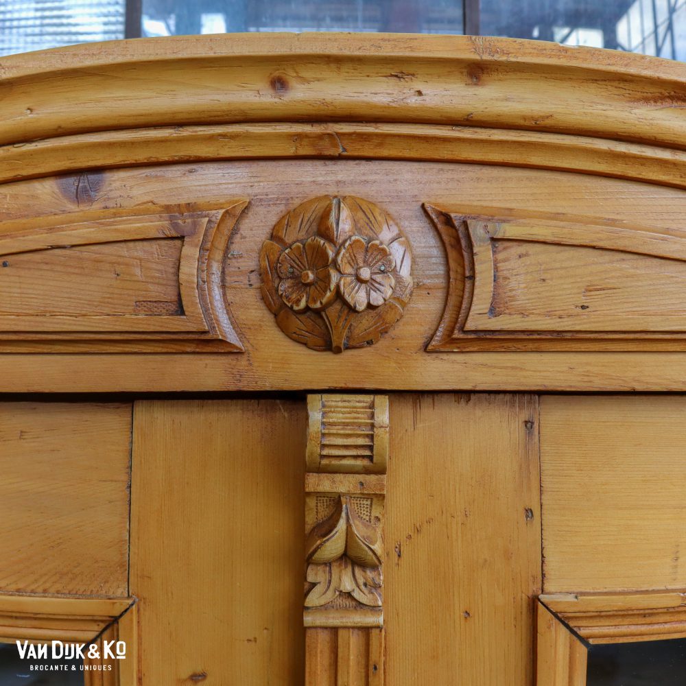 Antieke grenen vitrinekast – Bild 5