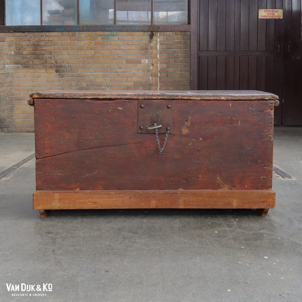 Antieke houten kist - Afbeelding 2