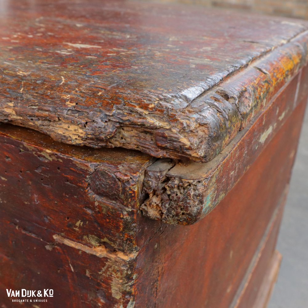 Antieke houten kist - Afbeelding 7