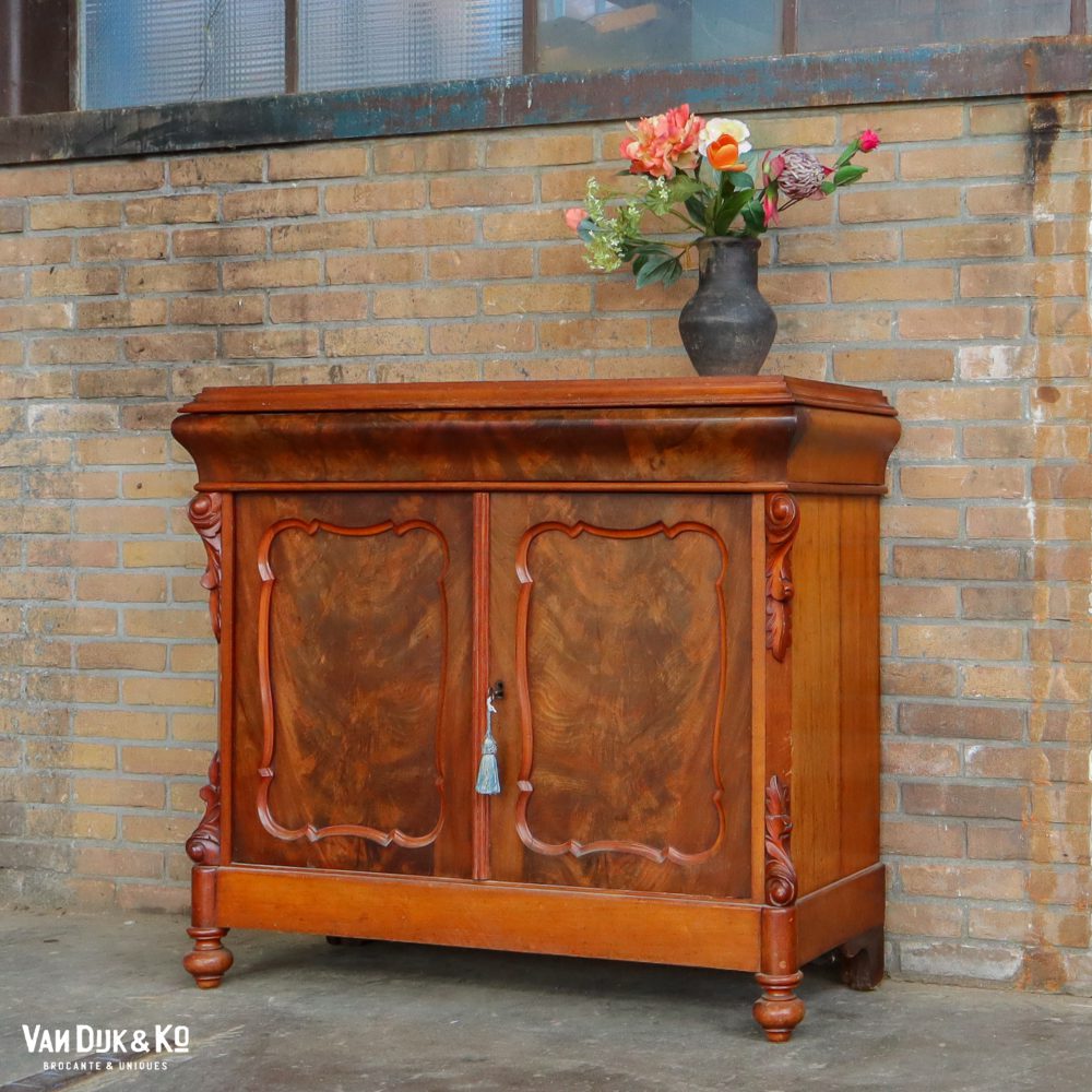 Antieke biedermeier commode - Afbeelding 2