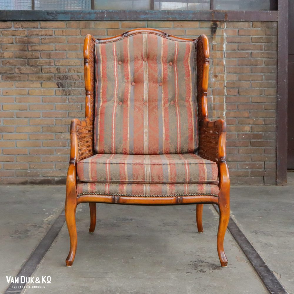 Vintage fauteuil met rotan - Afbeelding 2