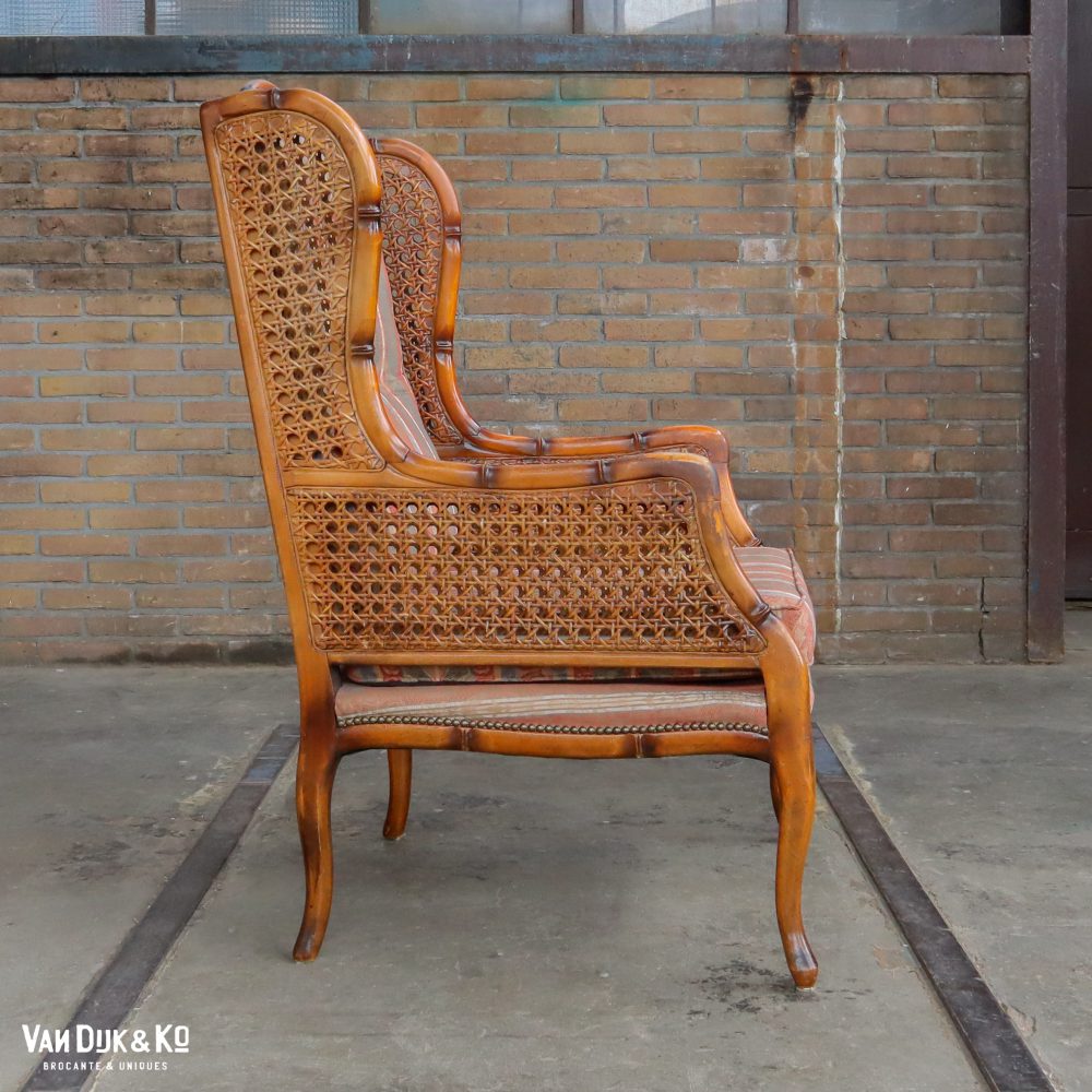 Vintage fauteuil met rotan - Afbeelding 3