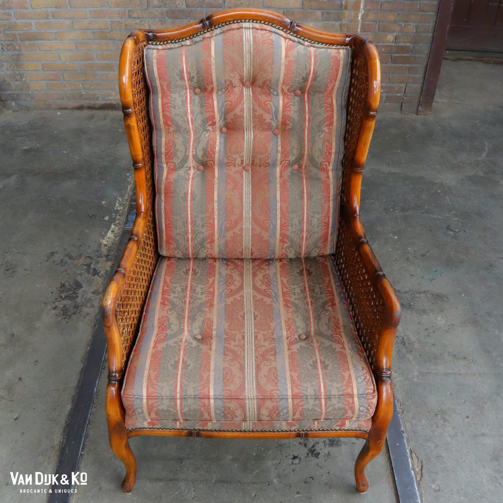 Vintage fauteuil met rotan - Afbeelding 5