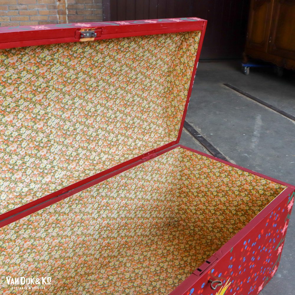 Beschilderde houten kist - Afbeelding 3