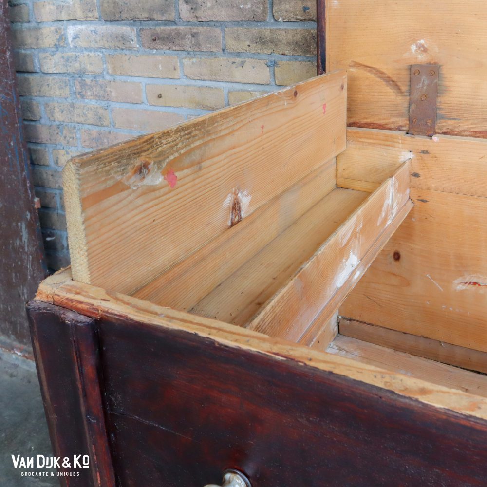 Brocante kist met lade - Afbeelding 7