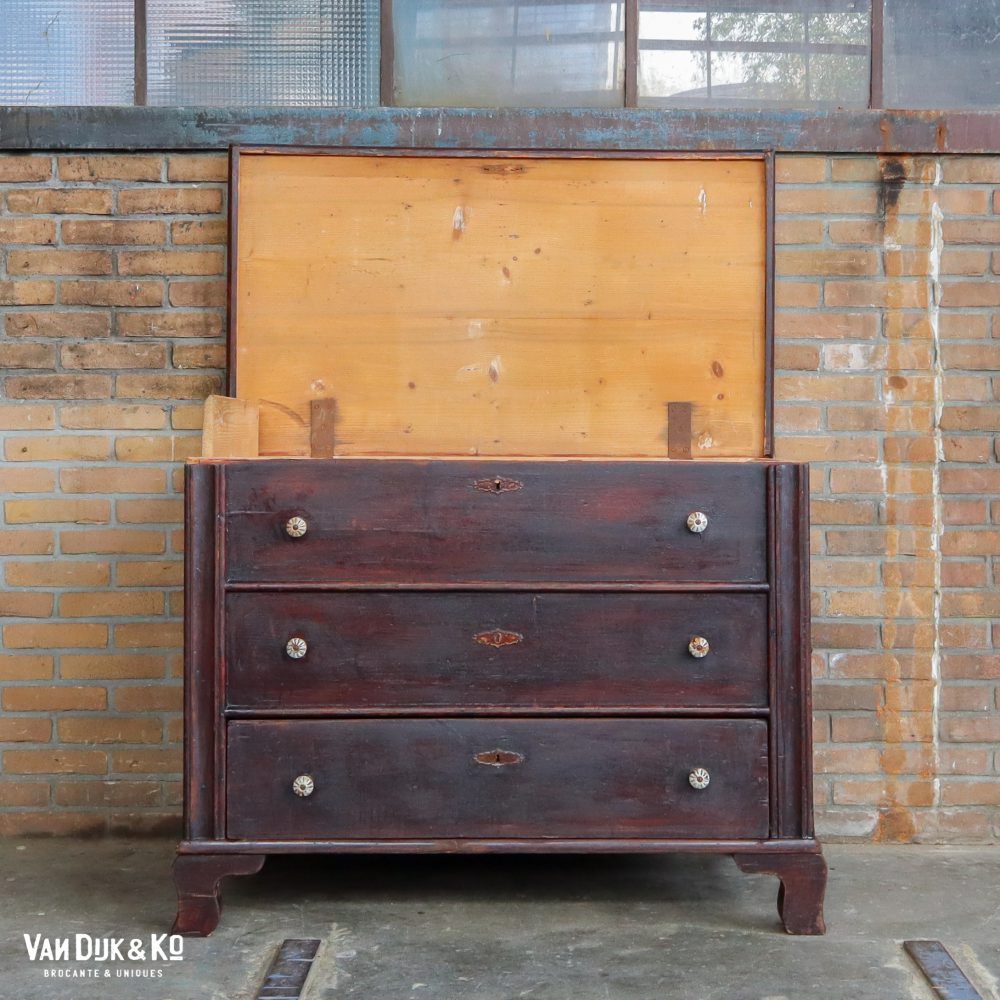 Brocante kist met lade - Afbeelding 3