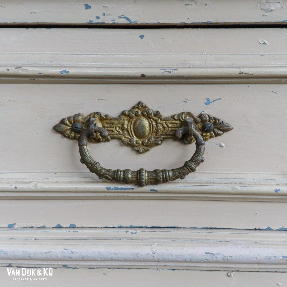 Vintage ladekast met marmeren blad - Afbeelding 6