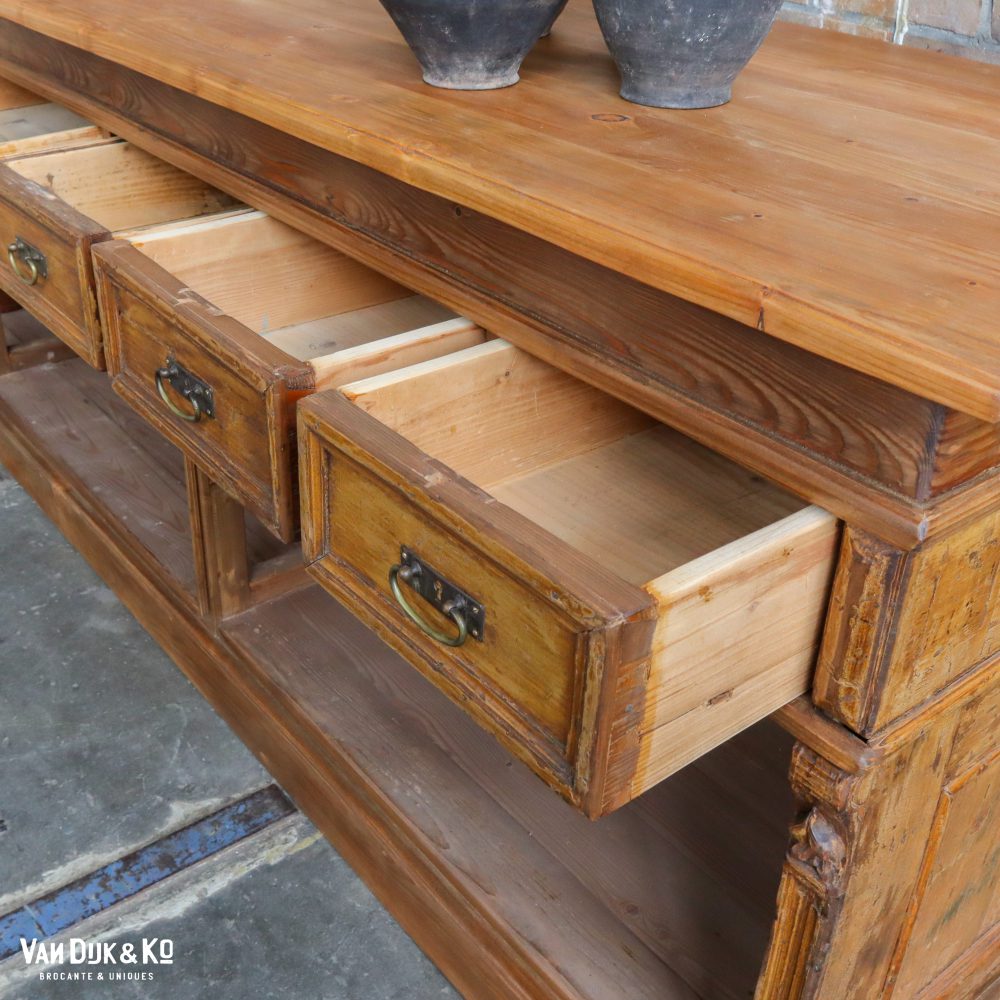 Brocante houten toonbank - Afbeelding 7