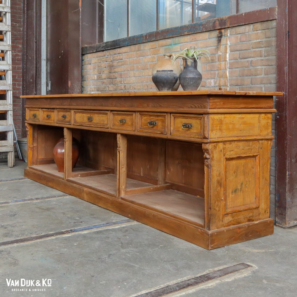 Brocante houten toonbank - Afbeelding 3