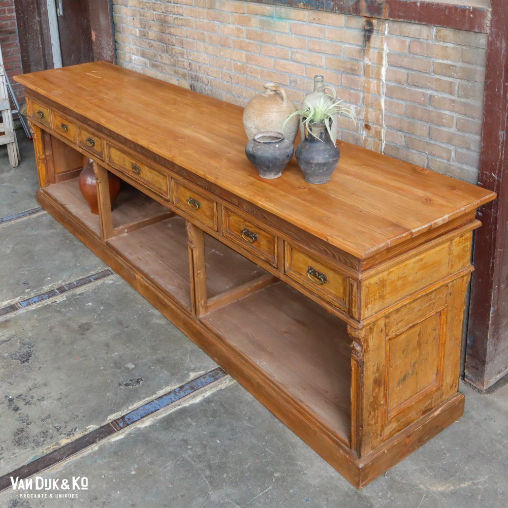 Brocante houten toonbank - Afbeelding 4