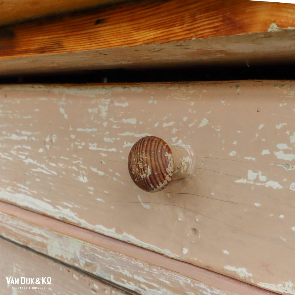 Houten brocante werktafel - Afbeelding 11