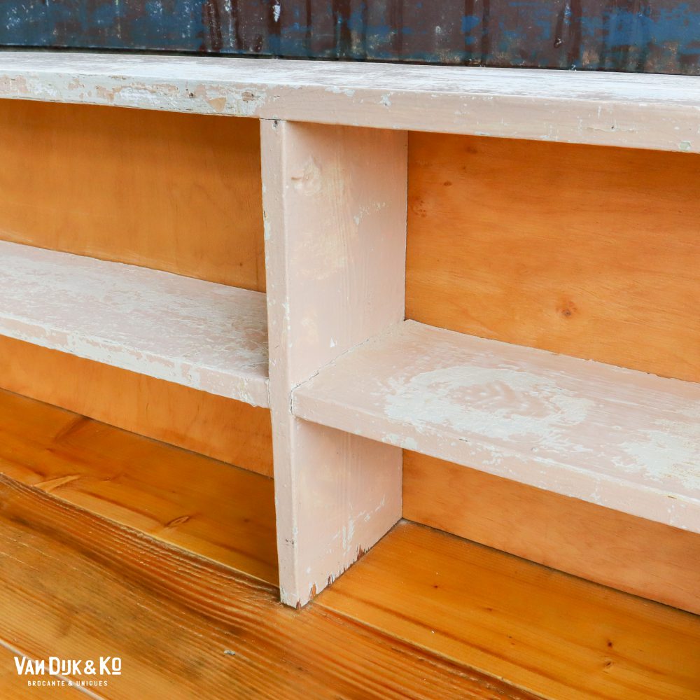 Houten brocante werktafel - Afbeelding 7