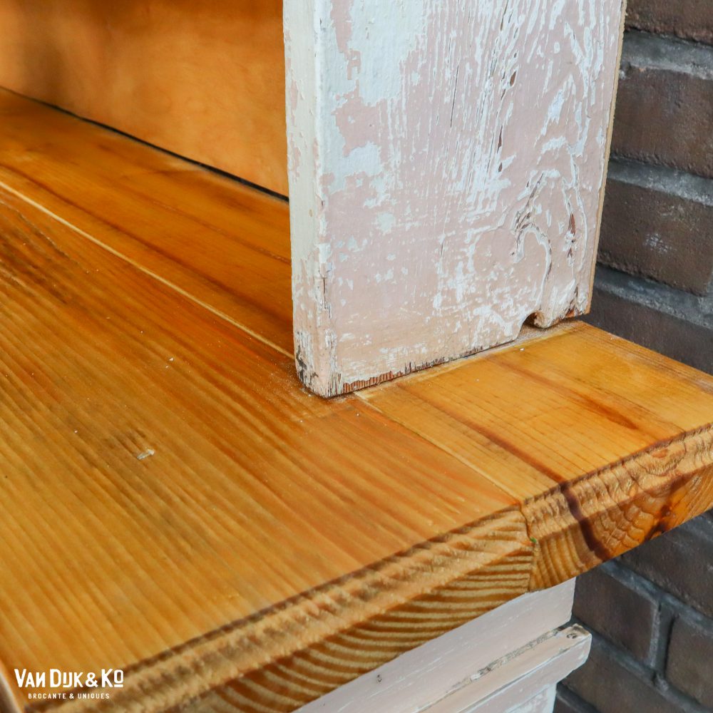 Houten brocante werktafel - Afbeelding 8