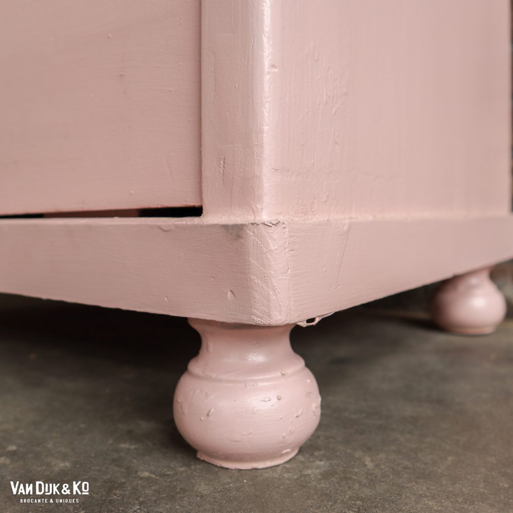 Roze eendeurs vitrinekast - Afbeelding 7