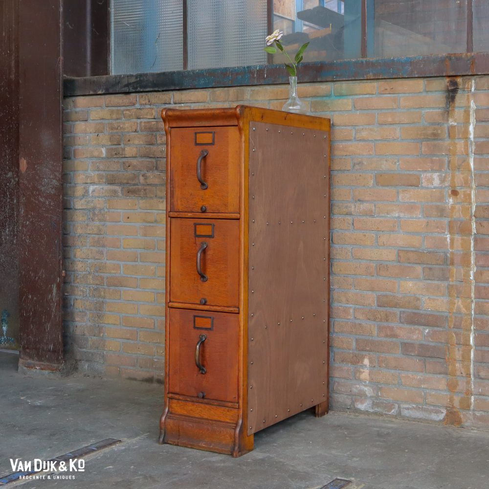 Vintage houten archiefkast - Leyden & van Beest - Afbeelding 2