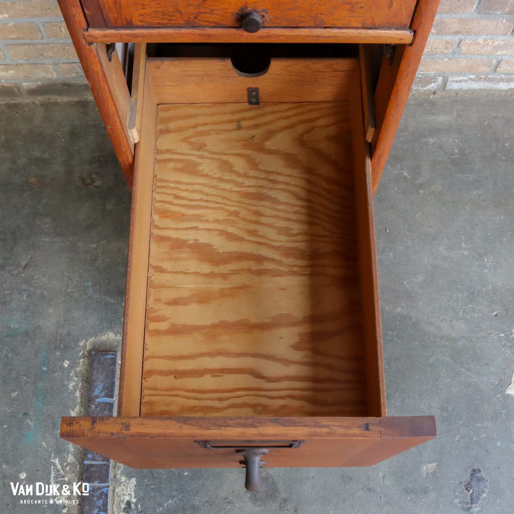Vintage houten archiefkast - Leyden & van Beest - Afbeelding 4