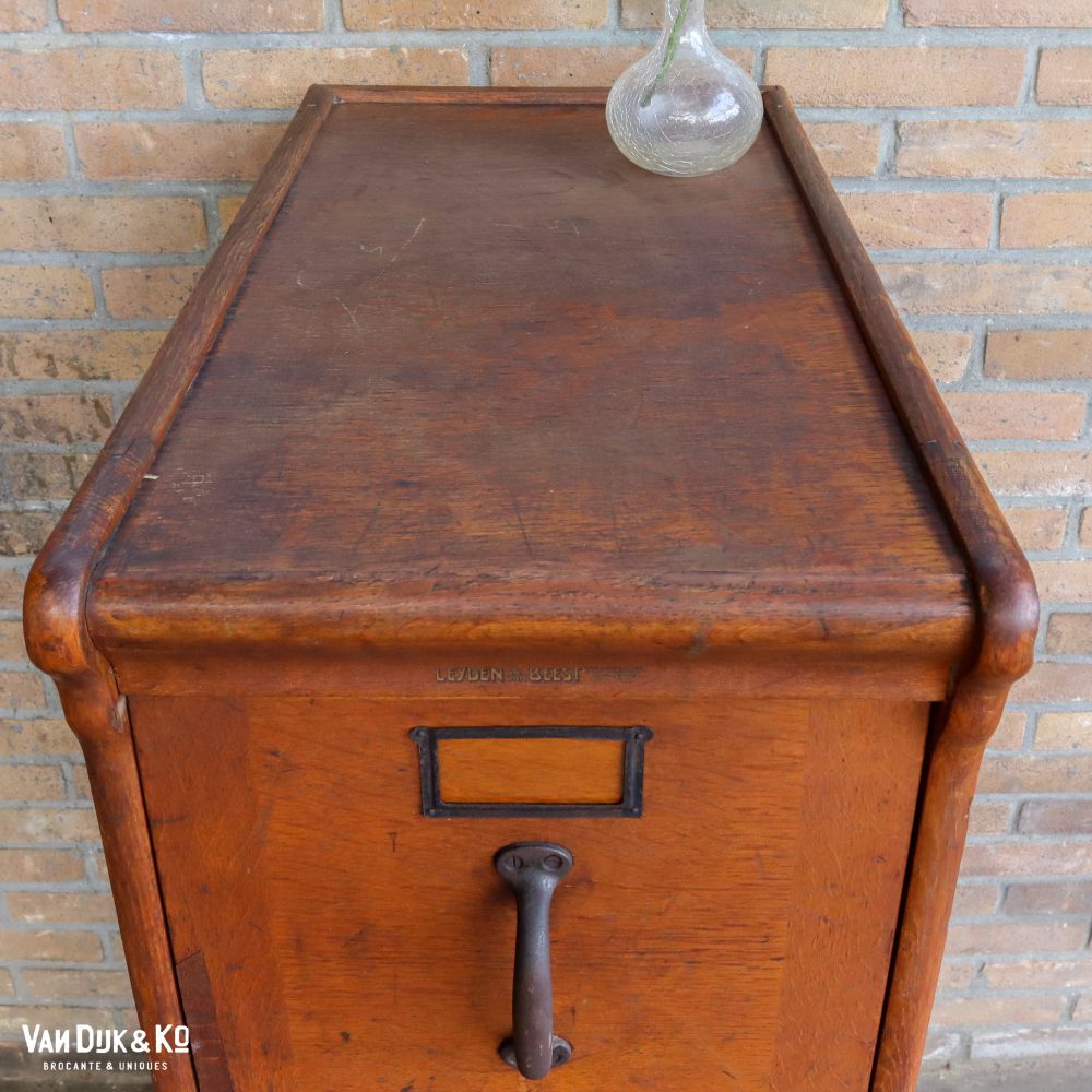 Vintage houten archiefkast - Leyden & van Beest - Afbeelding 5