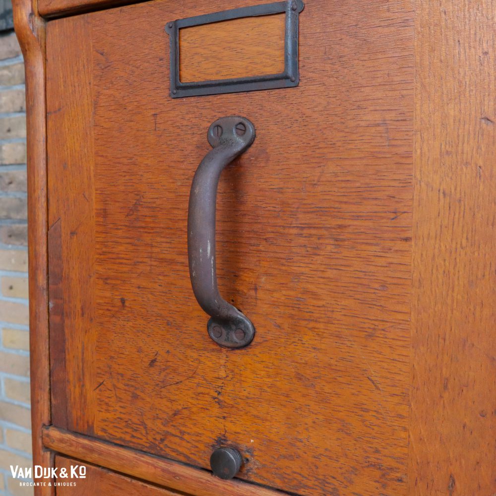 Vintage houten archiefkast - Leyden & van Beest - Afbeelding 8