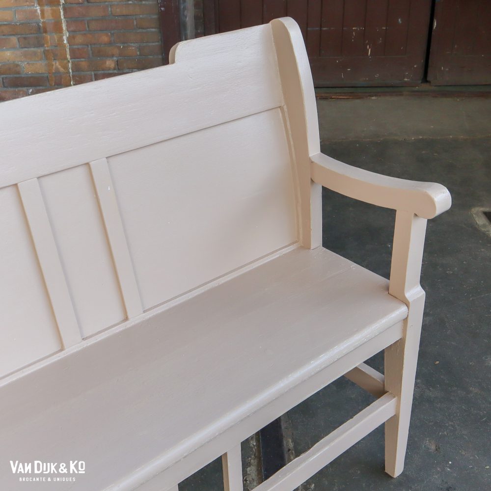 Brocante houten bank - Afbeelding 3