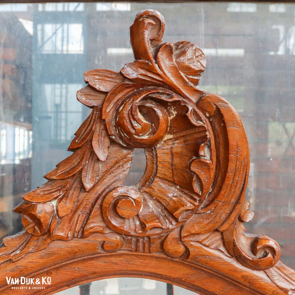 Antieke commode met marmeren blad en spiegel - Afbeelding 8