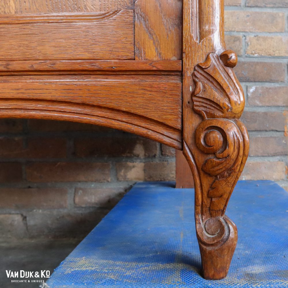 Antieke commode met marmeren blad en spiegel - Afbeelding 12