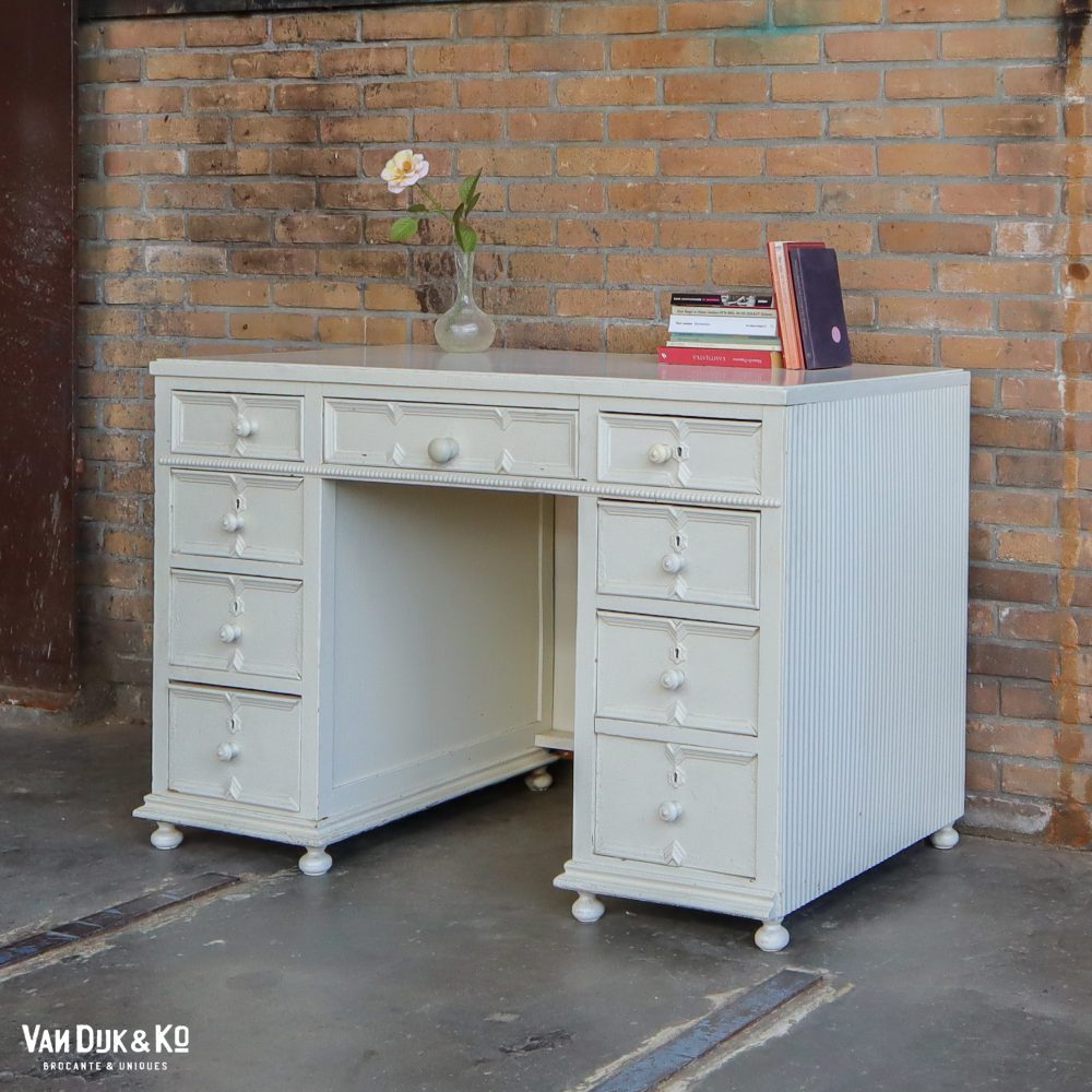 Brocante houten bureau - Afbeelding 2