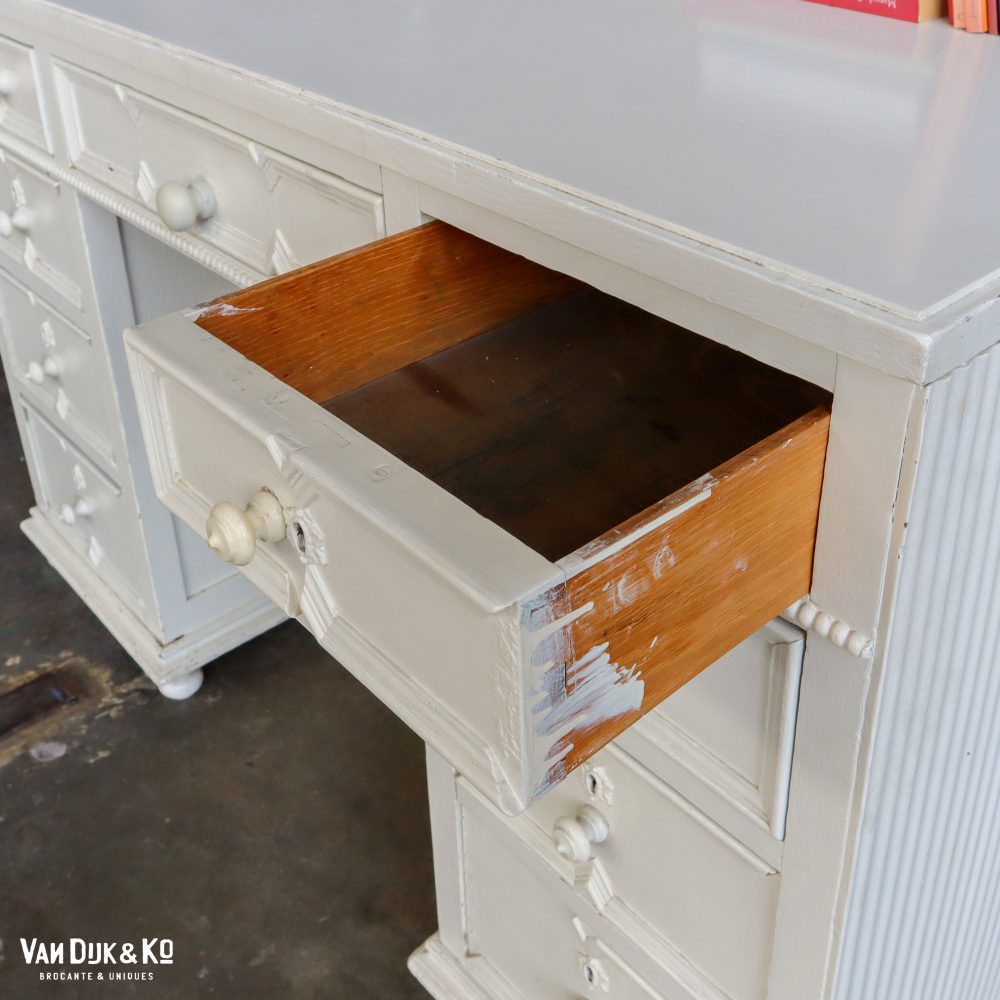 Brocante houten bureau - Afbeelding 4